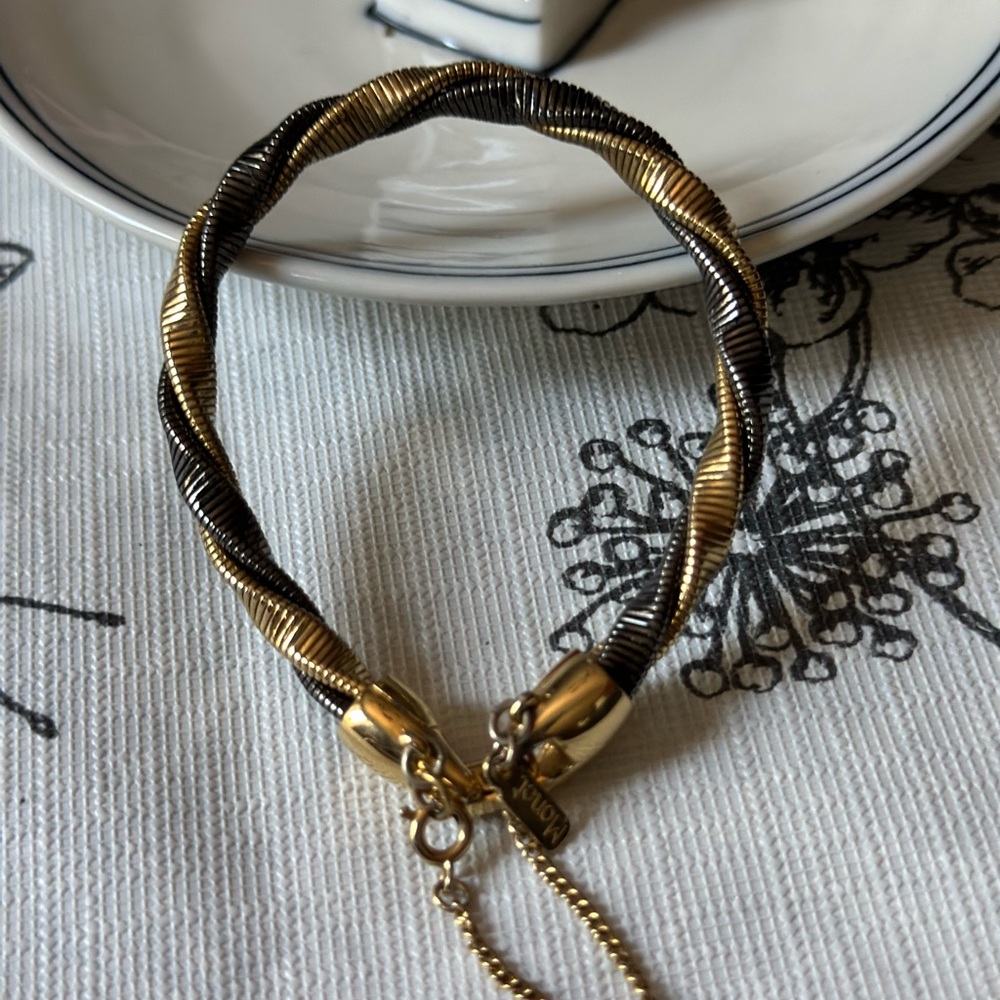 Monet Gold and Black Twist Bracelet